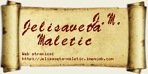 Jelisaveta Maletić vizit kartica